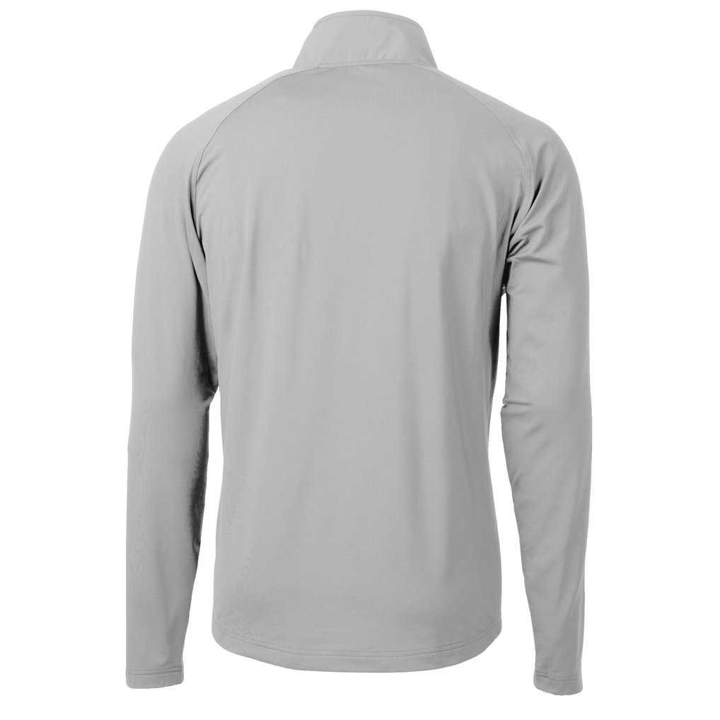  LAFC Cutter & Buck Adapt Eco Knit Hybrid Recycled Quarter-Zip Pullover Top - Gray